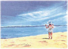 Elizabeth at the beach