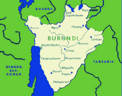 Karte von Burundi